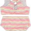 Hurley Girls Flounce Bikini 2-Piece Swimsuit (Pink Flamingo)