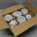 Miicol Porcelain Coffee Mugs Set of 6, Large Coffee Cups 14 oz, White Tea Cups, Ceramic Mugs for Latte, Cappuccino, Milk, Cocoa, Square Bottom, Microwave & Dishwasher Safe