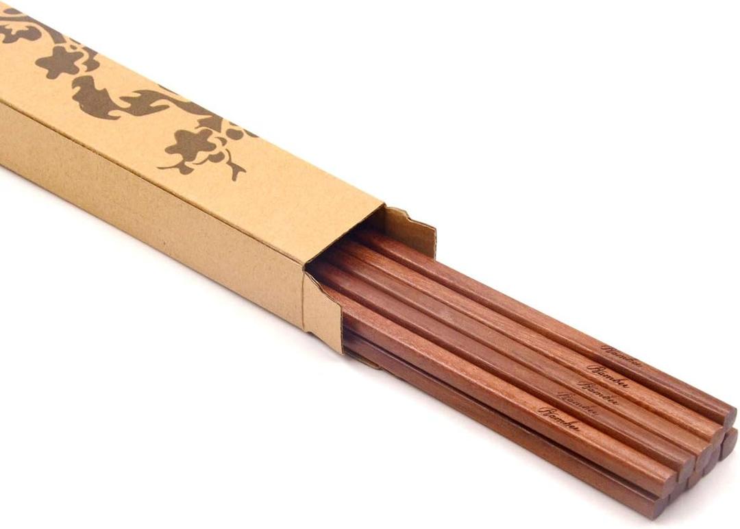 Bamber 16.5 Inches Extra Long Wood Chopsticks Set, Cooking Frying Chopstick, Set of 5 Pairs