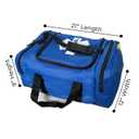 Primacare KB-4135-B First Responder Bag for Trauma, 21"x12"x9", Professional Compartment Kit Carrier for Emergency Medical Supplies, Blue