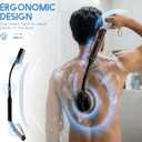 Back Scrubber for Shower, Long Handle Bath Brush with Soft Bristles, Adjustable Shower Brush for Body Exfoliating & Dry Brushing, Non-Slip Ergonomic Handle, Removable Head for Men & Women