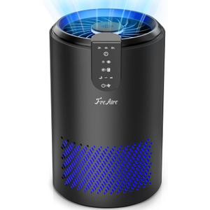 FreAire Air Purifiers for Home, Air Purifiers for Bedroom Up to 538 Ft/h, Room Air Purifier with 3-in-1 Filter for Smoke Pet Dander Odors with Sleep Mode Timer Fragrance for Bedroom Office Kitchen (Black)