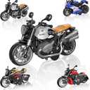4-Pack Pull-Back Motorcycle Toys - No Batteries Requiredast Alloy Cars for Kids 3+, Durable Friction-Powered Mini Vehicles Boys and Girls
