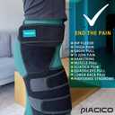 Hip Brace for Men & Women - Sciatica Pain Relief Devices, Compression Support Wrap for Thigh Injury,Groin, Hamstring, Joints, Hip Pain, Improved Mobility & Recovery (Blue Right)