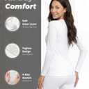 WEERTI Thermal Underwear for Women Long Johns with Fleece Lined Base Layer Women Cold Weather Top Bottom (White, M)
