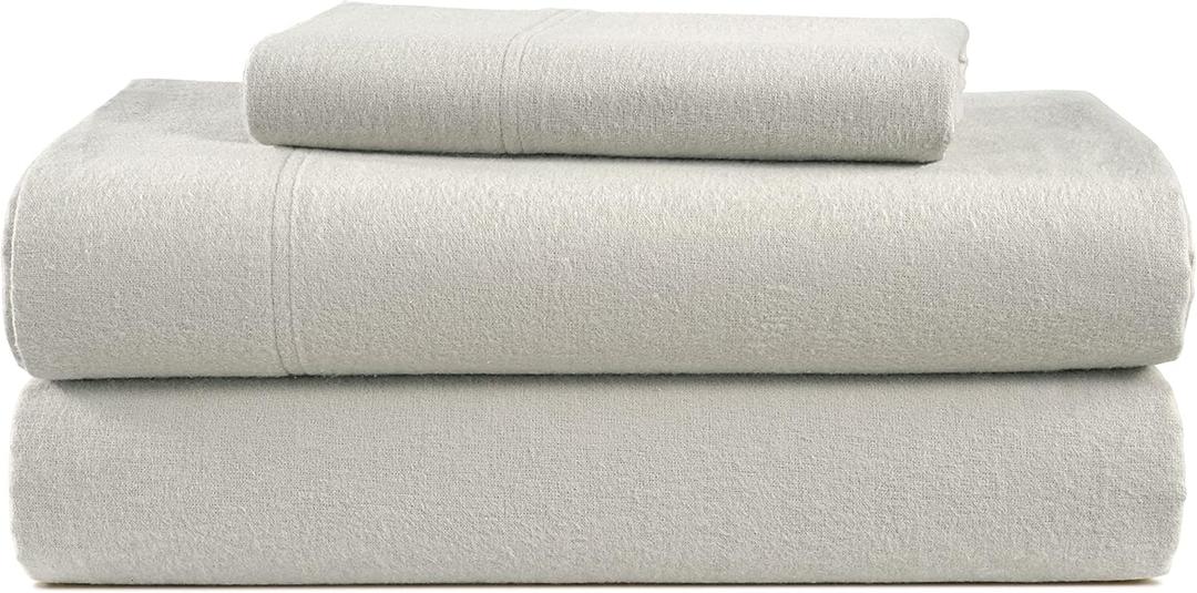 Lane Linen 100% Cotton Twin XL Flannel Sheet Sets - Brushed for Extra Softness - Breathable, Deep Pocket, Warm & Cozy Twin Bed Sheets