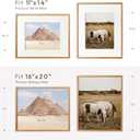 16x20 Picture Frame, Solid Oak 16x20 Picture Frame with Mat, 20x16 Natural Wood Frame for Wall Art Photo, Set of 1