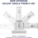 White Flag Pole Holder Adjustable, Ultra Heavy Duty 304 Stainless Steel Flag Pole Bracket for Outside House & Estate - 1" Inner Diameter Flag Mounting Bracket, Built to Last Never Breaks