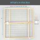 Toddleroo by North States - Quick-Fit Extra-Wide Wire Mesh Wooden Baby Gate: Pressure Mounted Baby Gate for Doorways - Adjustable 29.5 to 50 Inches Wide - 31 Inches Tall