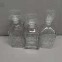 Whiskey Decanter Set of 3, Premium Crystal Spirits Decanter for Scotch, Bourbon, Vodka & Whisky, Ideal Barware & Gift for Men (28oz*2, 31oz*1)