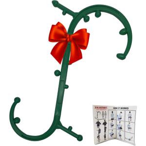Trigger Point Massager & Back Cane- Deep Tissue Back Massage Tool for Muscle Knot Pain Relief (Back, Neck, Shoulder, Legs & Feet), Handheld Self Massage Cane with S-Shaped Dual-Section Design(Green)