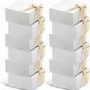 HUAPRINT gift boxes with Lids,White, 8x8x4inches,Bridesmaid Proposal Box,12 Sets,Kraft Paper for Wedding,Packaging,Present,Birthday,Cupcake Boxes,Crafting