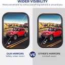 Upgraded Mirrors Doors Off Compatible with Wrangler TJ JK JKU, No Vibrate & Wobble Side View Mirrors, Easy-Install Quick Release Mirror Relocation Kit Compatible with Wrangler 1997-2018