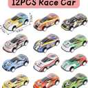 108PCS Race Car Party Favors - Themed Birthday Goodie Bags with Party Straws, Bubble Slap Bracelets, DIY Car Stickers, Pencil Caps