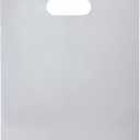 100 Silver Bags for Small Business 9"x12" Great for Merchandise 1.5Mil Thick Retail Thank You Bags With Handles