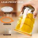 Freshmage Canning Jars 27 oz 2 Pack, Sourdough Starter Jars with 2 Lids Per Jar (Glass Sealing Lid & Plastic Lid), 800ML Wide Mouth Airtight Glass Storage Containers for Pickles, Yogurt, Pasta, Cereal