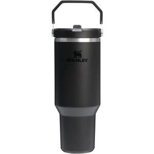 STANLEY IceFlow 2.0 Flip Straw Tumbler with Handle 40 oz | Twist On Lid and Flip Up Straw | Leak Resistant Water Bottle | Insulated Stainless Steel | BPA-Free | Black 2.0