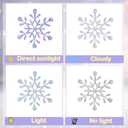 156 Pcs Snowflake Window Clings for Glass Windows Decorations 4 Sheets Snowflake Window Stickers Anti Collision Decals to Save Birds Non Adhesive Prismatic Rainbow Stickers for Christmas Windows Decor