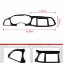 Voodonala Dashboard Instrument Cluster Panel Cover Trim for Dodge Challenger 2015-2026, Center Console Gauge Cluster Protector Interior Accessories, Black 4pcs