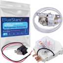 BlueStars 2198202 Cold Control Thermostat W10822278 Defrost Timer W10225581 Bimetal Thermostat Refrigerator Defrost Complete Kit Replacement  Compatible with Whirlpool Kenmore Refrigerators