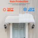 VEVOR Aluminum Awning 48 x 42 in, Durable Window Awning Door Canopy, Lightweight and Stable Aluminum Exterior Awnings Rain Snow Sunlight Protection for Door Entrance Windows Patio Porch