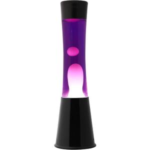 ITOTAL - Lamp Magma with Internal Beautiful Colors, Colored Bubbles and Hypnotic Wax US Plug (Purple & Pink Black Base)