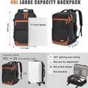 40L Travel Backpack, Water-Resistant Carry On Backpack for Men Women, Business Laptop Backpack for Trips & Commutes, Fits 15.6/17.3 Inch Laptop