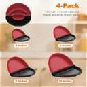 4 Pack Tortilla Sealers, 4-In-1 10"+8"+6"+4" Flour Tortilla Crimper, Quesadilla Maker, Tortilla Press - Make Tacos, Crumpet, Calzones, Burritos - Environmentally Friendly Biodegradable Material (Red and black)