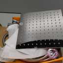 10 inch Rainfall Shower Head Combo Stainless Steel, THE FIRST WATERFALL mode, 10 Inch Rain Shower Head with Handheld 6 Spray Modes High Pressure, Overhead Shower Adjustable Extension Arm,Chrome (Silver)