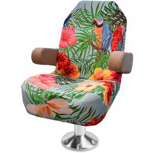 Pontoon Boat Seat Cover Microfiber, Quick-Dry, Universal Fit, Stylish Parrot Design (Paradise Parrot), PB01BBG