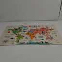 World Map Banner Playroom Decor Wall Hanging, Playroom Wall Decor Educational Banner Flag, Cute Cartoon Animal Wall Flag Nursery Bedroom Toddler Room Decor Classroom Decorations, Banner for Room