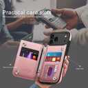 DJDUCK Designed for iPhone 17 Pro Max Case Wallet with Card Holder, [Magnetic Clasp Cover] [RFID Blocking Leather Protection] Shockproof Women Men Cases 6.9 Inch for Apple 17 ProMax Rose Gold
