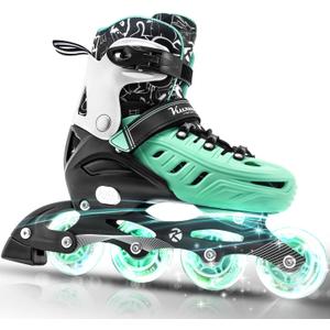 Kuxuan skates Adjustable Inline Skates for Kids, Youth, and Adults, Illuminating Roller Skates Blades with Light Up Wheels L 39-42
