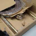 WJTQTBT Indoor Flag Pole Kit with Weighted & Thickened Base 6-8FT,Aluminum Commercial Indoor Flagpole for Office School City Hall,Heavy Duty Indoor Telescoping Flag Pole,Golden 1 Pack