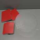 4 Pack Buffet Risers, Foldable Accordion Food Display Risers with Acrylic Disc, Dessert Table Display Set, Cardboard Paper Cupcake Cake Stand for Party Cylinder Stands for Parties Drink Collectibles Jewelry Figures, Multi-height, Red