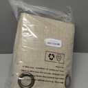 100% Blackout Curtains 95 Inches Long for Living Room 2 Panels Set, Faux Linen Textured Floor Length 95 Inch Thermal Insulated Bronze Grommet Boho Window Drapes, Each 52" Wide, Burlap