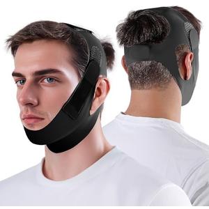 NOIKO Anti Snoring Chin Strap Adjustable, High Elasticity Traceless Chin Strap for Sleeping, Effective Anti Snoring Device, Snore Stopper Breathable and Durable for Adult
