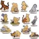 The Winnie Bear Wooden Table Centerpieces for Birthday Party/Baby Shower Decorations, Set of 12