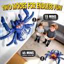 Wall Climbing Spider Remote Control Spider Toy, RC Creepy Crawler with Glowing Eyes for Walls & Ceilings, Prank Halloween Birthday Gift for Kids Boys Girls Ages 3+ (Purple)