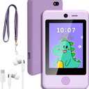 PTHTECHUS Kids Phone Toy for Boys Girls, 3.8 "Touch Screen Toddler Smartphone with Fun Cameras 16 Games MP3 Music Player Audio Recorder Pedometer Torch Alarm Clock Children Phone for Ages 4-14