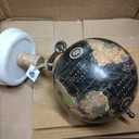 Deco 79 Marble Globe with Marble Base, 7" x 7" x 11", Black