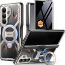 TONGATE 360 Spin Magnetic Stand for Z Fold 7 Case with Privacy Screen Protector, [Compatible with Magsafe] [Anti Spy] [360 Ring Holder] Full-Body Shockproof Case for Samsung Galaxy Z Fold 7, Tigray