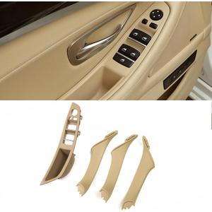 Jaronx 7PCS Door Handle Kit for BMW 5 Series F10/F11,Driver Side Window Switch Armrest+ Passenger Door Pull Handle+Window Switch Covers for BMW 520 523 525 528 530 535 (2010-2016) (Beige)