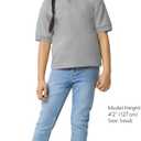 Gildan Unisex-Child DryBlend Short Sleeve Polo, Style G8800b, 3-Pack (Large, Sport Grey)