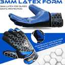 BEAST RAGE Soccer Goalkeeper Gloves for Kids Boys Youth,Soccer Goalie Gloves 4MM Anti-Slip Latex Palm Double Wrist Support,All Weather Football Gloves (Size 3 Suitable for 5-6 Years Old, Blue)