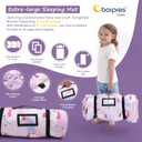 Nap Mat with Pillow Blanket Set: Sleeping Mats for Toddler Kids - Thick Large Roll up Slumber Bag for Daycare Preschool Kindergarten Boys Girls