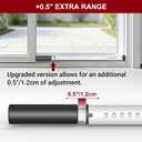 AceMining Sliding Door Security Bar, Heavy Duty Sliding Patio Door Lock Bar, 20-50inch Adjustable Multi-use Window Security Bars, Sliding Door Stopper, White, Pack of 1