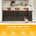 Upgraded 197" Extra Wide Retractable Baby Gates, 41" Tall Mesh Dog Gate for Preventing Escaping, Extra Long Pet Gate for Outdoor, Indoor, Hallways, Deck, Porch, Black