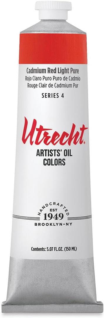 Utrecht Artists' Oil Paint - Cadmium Red Light, 150 ml tube