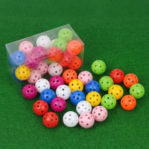 Plastic Golf Balls Practice Limited Flight Golf Training Ball Hollow Swing Practice Indoor Golf Balls with Mesh Drawstring Bag for Backyard Driving Range or Outdoor (Multicolor, 26 Pcs)